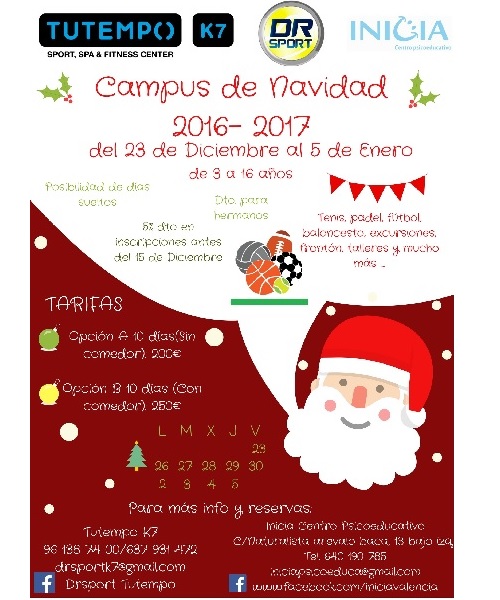 campus de navidad en PATERNA, VALENCIA